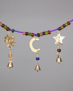 Brass Bells With Sun/Moon/Star