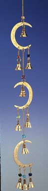 Triple Moon Wind Chime W/ Beads