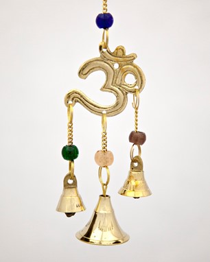 Brass Om Chime With Beads And Bells