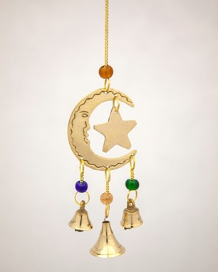 Moon And Star Chime W/ Beads