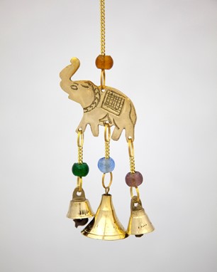 Brass Elephant With Beads