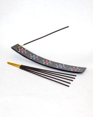 Wholesale Floral Soapstone Incense Burner from India Arts