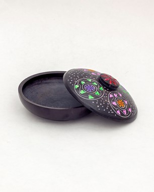 Wholesale Handmade Soapstone Incense Pot With Colored Flowers