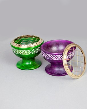 Wholesale Soapstone Incense Burner Pot With Brass Screen