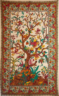Wholesale Vertical Tree Of Life Cotton Tapestry from India Arts
