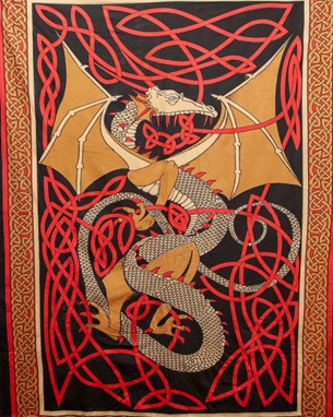 Celtic English Dragon Tapestry