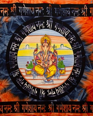 Tie Dye Ganesha Wall Hanging