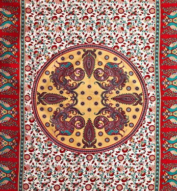 Wholesale Peacock Mandala Cotton Tapestry from India Arts