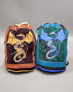 Cotton Celtic Dragon Backpack from India Arts