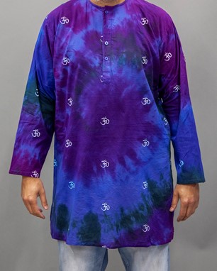 Cotton Om Print Uni-Sex Kurtas