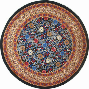Wholesale Handmade Round Cotton Sunflower Tablecloth from India Arts