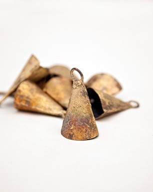 Wholesale 2 Inch Cone Tin Bell W/ Metal Striker from India