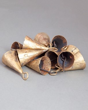 Wholesale 2.25 Inch Cone Tin Bell With Metal Striker from India Arts