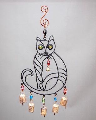 Cat Chime With Beads