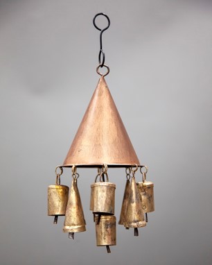 Tin Cone Chime With 9 Bells