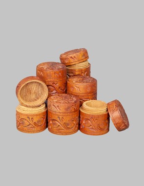 Wholesale Small Wood Box With A Threaded Top from India Arts