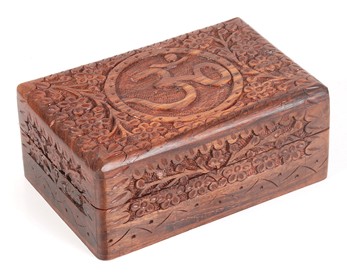 Hand Carved Wood Box