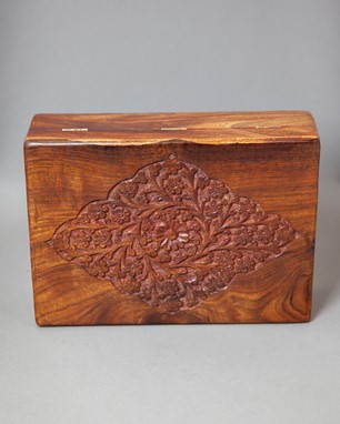 Wholesale 8x11 Hand Carved Wood Box from India Arts