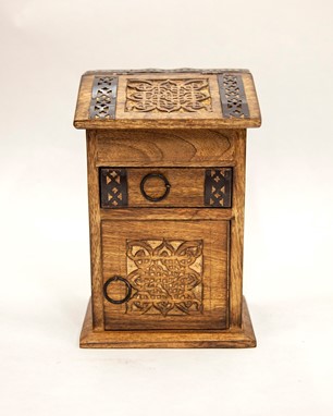 Celtic Wood Box With One Drawer