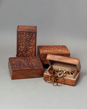 Wholesale Hand Carved Wood Box Set of 4