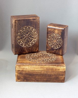 Wholesale Tree Design Wood Box Set of 3 from India Arts