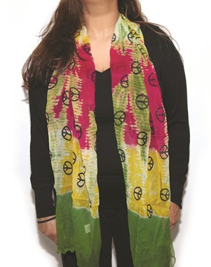 Tie Dye Peace Stole