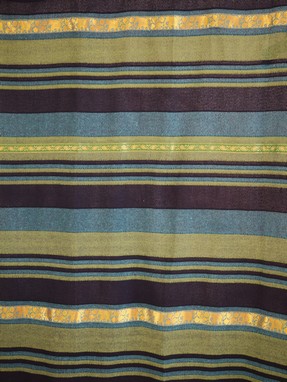 Cotton Fringed Ribbed Tapestry with Elephants