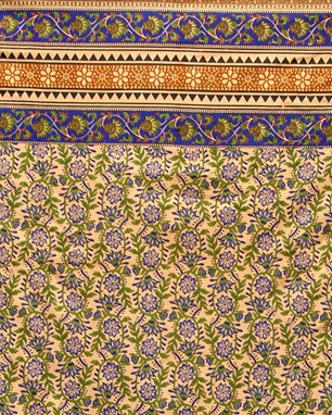 Floral Tapestry On Beige