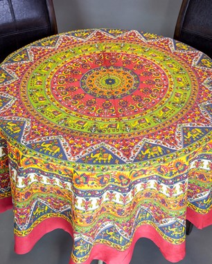 Elephant Design Tablecloth