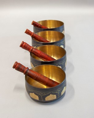 Seven Metal Singing Bowls