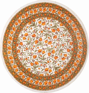 Wholesale Round Cotton French Floral Tablecloth