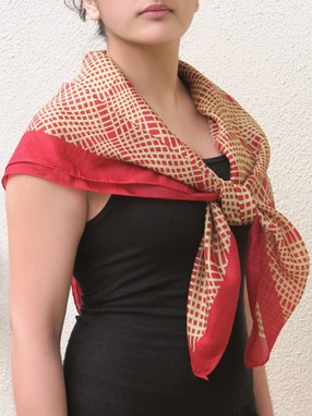 Abstract Design Silk Stole