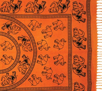 African Design Wall Hanging W/ Fringe