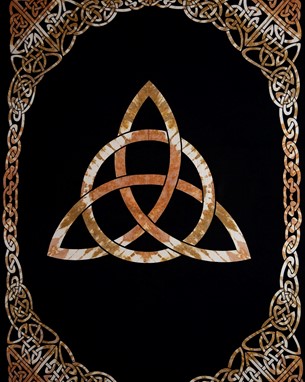Heavyweight Triquetra Tapestry With Fringe