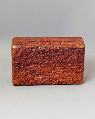 Wholesale Hand Carved 5x8 Kashmiri Carved Wood Box from India Arts