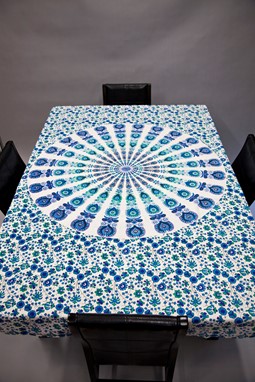 Wholesale Cotton Peacock Mandala Tapestry from India Arts