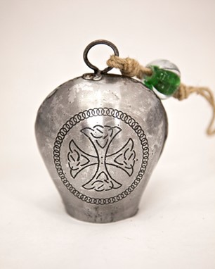 Tin Bell With Celtic Cross
