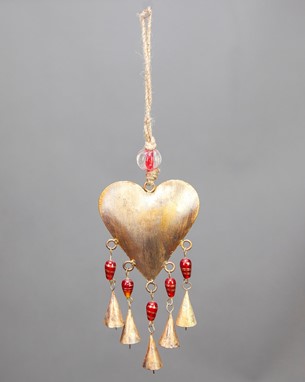 Wholesale Heart Wind Chime With Beads