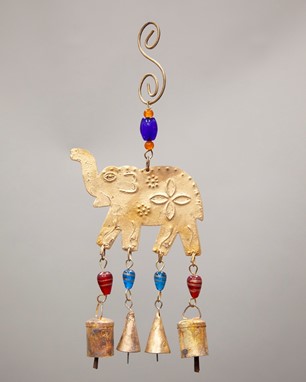 Elephant Chime With Bells And Beads