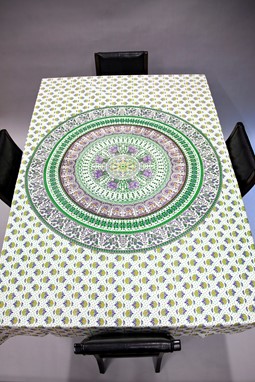 Elephant & Parrot Mandala Tapestry