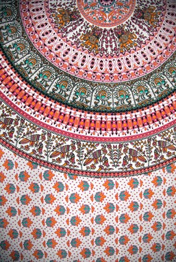 Wholesale Cotton Elephant & Parrot Mandala Tapestry