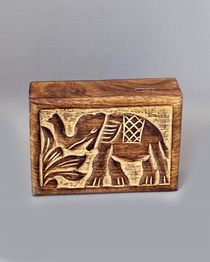 Elephant Wood Box