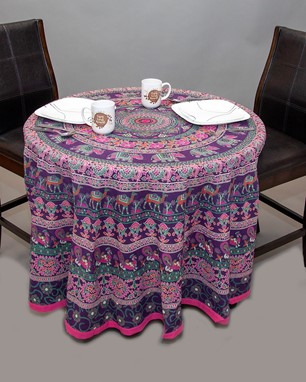 Wholesale Large Round Elephant/Peacock Mandala Tablecloth
