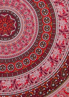 Wholesale Large Cotton Elephant/Peacock Mandala Tablecloth