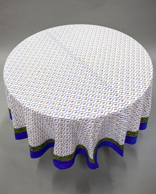 Wholesale Large Round Buti Tablecloth from India Arts