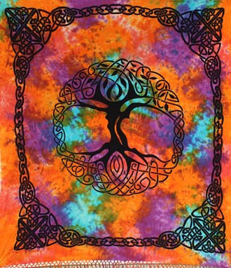 Heavyweight Celtic Tree Tapestry With Fringe