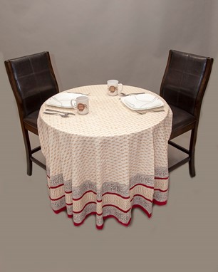 Dabu Tablecloth With Vegetable Dye