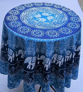 Wholesale Handmade Round Cotton Elephant/Sun Tablecloth