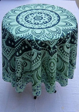 Wholesale Round Cotton Floral Tablecloth from India Arts