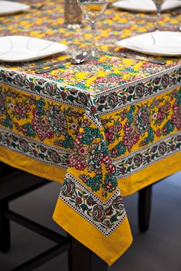 Wholesale Square Cotton French Floral Tablecloth from India Arts